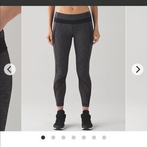 Lululemon Inspire Tight II, Heathered black, sz 4